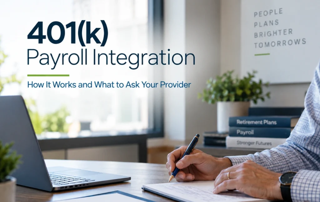 ayroll and 401(k) recordkeeping systems exchanging contribution data each pay period