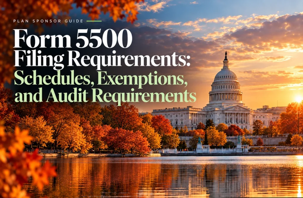 Plan administrator reviewing which Form 5500 schedules attach to an employer retirement plan filing
