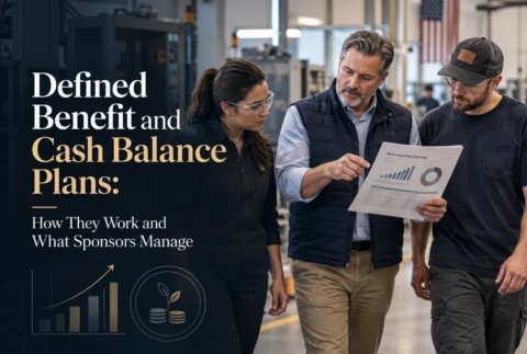 Plan sponsor reviewing an actuarial valuation for a defined benefit and cash balance retirement plan